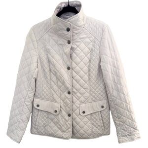 Johnston & Murphy Size Small Cream Ivory Quilted Lightweight Jacket Women